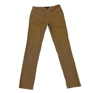 American Eagle Pants Mens Size 34x36 Brown Chino Slim Fit Stretch Casual Preppy
